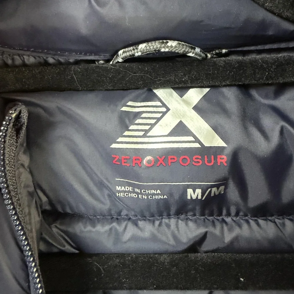ZeroXposur Jacket Mens Medium Blue Puffer Lightweight Insulated Lined V83078